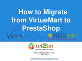 How to Migrate from VirtueMart to PrestaShop