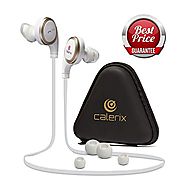 Bluetooth Headphones 4.1 Wireless Calerix, with Sweat Proof, Noise Cancelling Technology - Lightweight Sport In-Ear E...