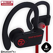 Wireless Bluetooth Headphones ZEUS OUTDOOR HD Stereo Noise Cancelling Wireless Earbuds Waterproof Earphones with Mic ...