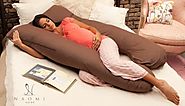 Naomi Home Cozy Body Pillow, Espresso