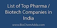 List of Top Pharma/Biotech Companies in India - BioChem Adda