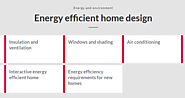 Energy efficient home design