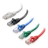 Cable Matters 160021 5-Feet Cat6 Snagless Ethernet Patch Cable, Pack of 5 (Black/ Blue/ White/ Red/ Green)
