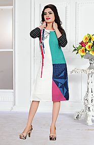 Multi Printed Soft Micro Stitched Kurti Online for 749 Rs.@ FleAffair