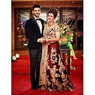 Buy Bollywood Lehengas - Red Coloured Bangalori Silk Exotic Look 3 Piece Lehenga Online for 2800.00 Rs.@ FleAffair