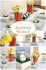 Spring-Inspired Easter Tablescape and Carrot Centerpiece - Love Grows Wild