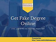 Get Fake Degree Online
