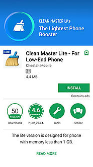 Clean Master Lite - Make Your Smartphone Bug Free