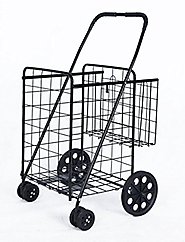 Heavy Duty Folding Shopping Carts with Easy Swivel Wheels