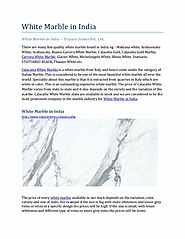 White Marble in India - Tripura Stones