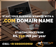 Cheapest .COM domain sale at INR 750 per year | HostByte.in