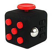 Fidget Cube Relieves Stress And Anxiety for Children and Adults Anxiety Attention Toy (((01 Cube USA )), Black)