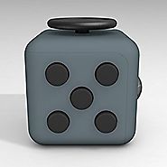 D-JOY Cube Fidget Toy Cube Relieves Stress and Anxiety Attention Toy for Work, Class, Home (Dark Gray)