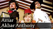 Amar Akbar Anthony - Title Song - Vinod Khanna - Rishi Kapoor - Amitabh Bachchan - Old Hindi Songs