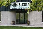 Close View of Front Shop Exterior at Courtney Truck Service