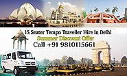 15 Seater Tempo Traveller Hire in Delhi