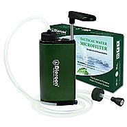Diercon Tactical Water Micro Filter TW01 - Reusable Personal Hand Pump Water Purifier, 3-Stage Process, Removes 99.99...