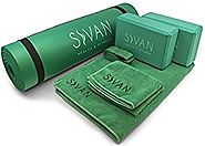 Sivan Health and Fitness Yoga Set 6-Piece– Includes 1/2" Ultra Thick NBR Exercise Mat, 2 Yoga Blocks, 1 Yoga Mat Towe...