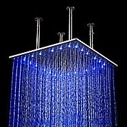 20 Inch Stainless Steel Shower Head with Color Changing LED Light