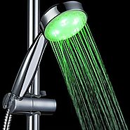 Green ABS LED Color Changing Hand Shower Faucet