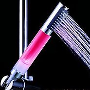 Red-Color ABS LED Color Changing Hand Shower Faucet