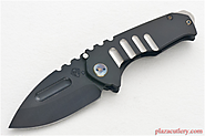 Medford Praetorian Genesis-T, Vulcan Drop Point Blade with Custom Handle and New Clip and Blue Pivot