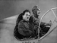 Charlie Chaplin in a plane