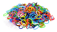 Colorful Silicone LOOM BANDS - 600 Bands & 25 "S" Clips!