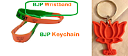 BJP Silicone Wristband And Keychain For Party Compain