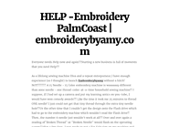 HELP -Embroidery PalmCoast | embroiderybyamy.com
