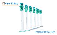 OralShine Premium Replacement Toothbrush Heads for Philips Sonicare ProResults, 4 pack, fit Essence+, Plaque Control,...