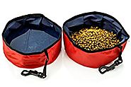 4 Pack Travel Pet Bowl for Food & Water - Folding Collapsible - for Dogs & Cats