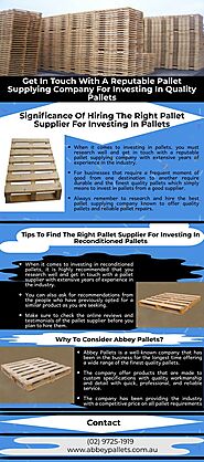 Take Advantage Of Professional Pallet Collection Services