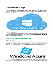 Microsoft Azure Cloud Services Australia - DFSM Consulting