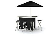 Best of Times Patio Bar and Tailgating Center Deluxe Package- Solid Black