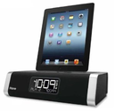 iHome App-Enhanced Dual Alarm Stereo Clock Radio Docking Station with Remote for iPad/iPhone/iPod with 30 pin-connect...