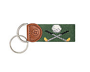 Golf Needlepoint Key Fob