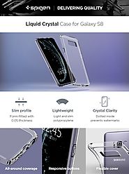 Spigen Liquid Crystal Galaxy S8 Case with Slim Protection and Premium Clarity for Samsung Galaxy S8 (2017) - Crystal ...