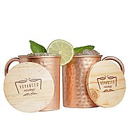 Advanced Mixology 16-Ounce Set of 2 Moscow Mule Copper Mugs, Classic