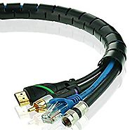 Mediabridge EZ Cable Bundler (6 Feet) - 0.75" Width - Flexible & Expandable Cable Management Sleeve (Part# CM1-20-06B )