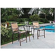 3 Piece Bar Height Bistro Table Chair Set Patio Furniture Outdoor New Deck Backyard