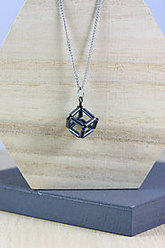 Geometric Cube Necklace DIY Tutorial