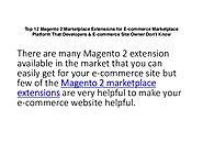 Top 12 Magento 2 Marketplace Extensions for E-commerce Marketplace Platform That Developers & E-commerce Site Owner D...