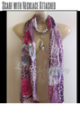 Scarf with Necklace Attached