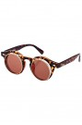 ROMWE | Double-layered Leopard Round Sunglasses, The Latest Street Fashion