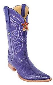 Shiny Exotic Purple Cowboy Boots