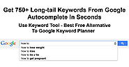 Keyword Tool: 750+ Google Keyword Suggestions for Free. Use 192 Google Domains & 83 Languages