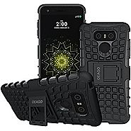 LG G6 Case, OEAGO LG G6 Case [Shockproof] [Impact Protection] Tough Rugged Dual Layer Protective Case with Kickstand ...