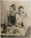 Le Repas Frugal - Picasso Original Etching - John Szoke