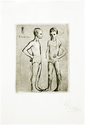 Les Deux Saltimbanques -Signed Picasso Print - John Szoke